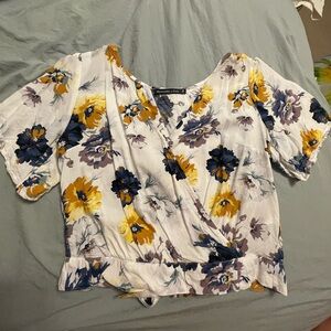 Abercrombie Floral Blouse Size M
